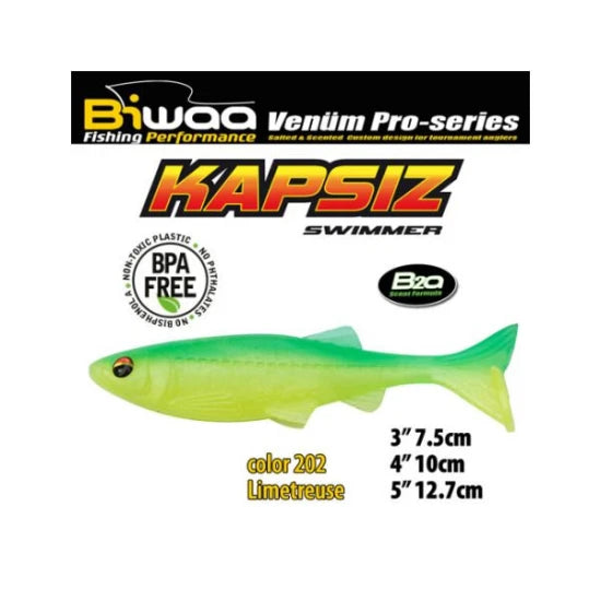 Shad Biwaa Kapsiz 10cm, Culoare 202 Limetreuse