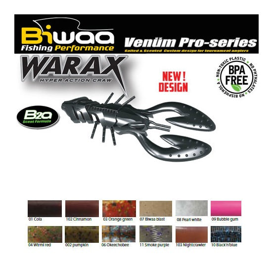 Shad Biwaa Warax 7.5cm culoare Smoke and Purple