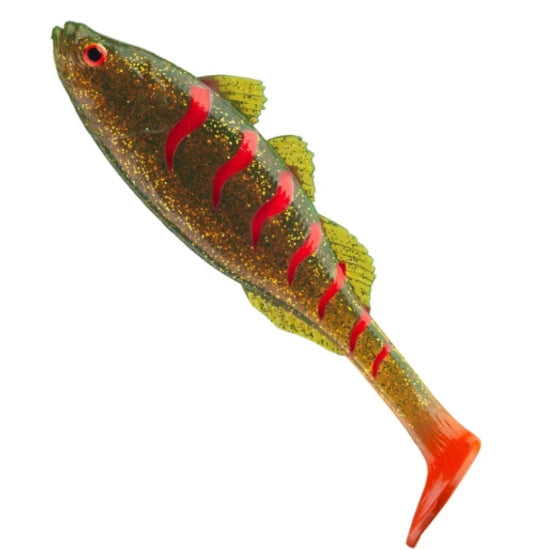 Shad Daiwa Prorex Live Perch, Motor Oil Tiger, 9.5cm, 4buc/pac