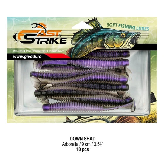 Shad Fast Strike Down Shad 9cm, Arborella, 10buc/pac