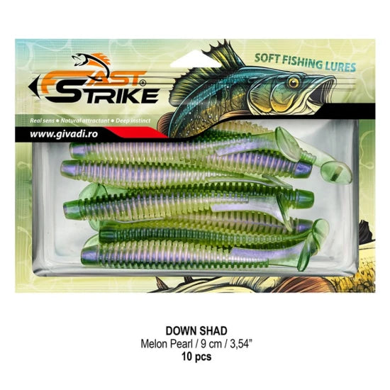 Shad Fast Strike Down Shad 9cm, Melon Pearl, 10buc/pac
