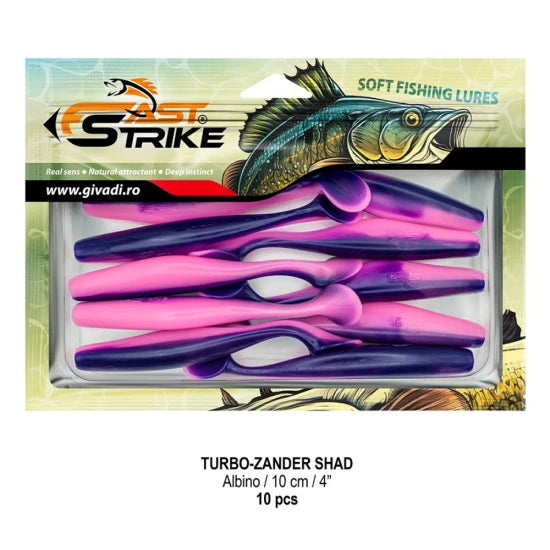 Shad Fast Strike Turbo Zander, 10cm, Albino, 10buc/pac