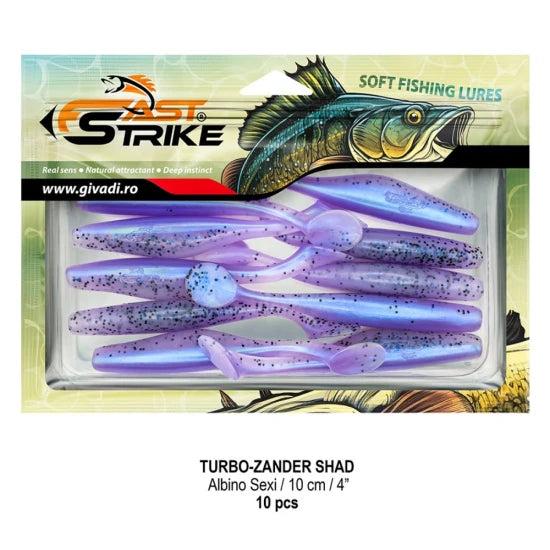 Shad Fast Strike Turbo Zander, 10cm, Albino Sexi, 10buc/pac