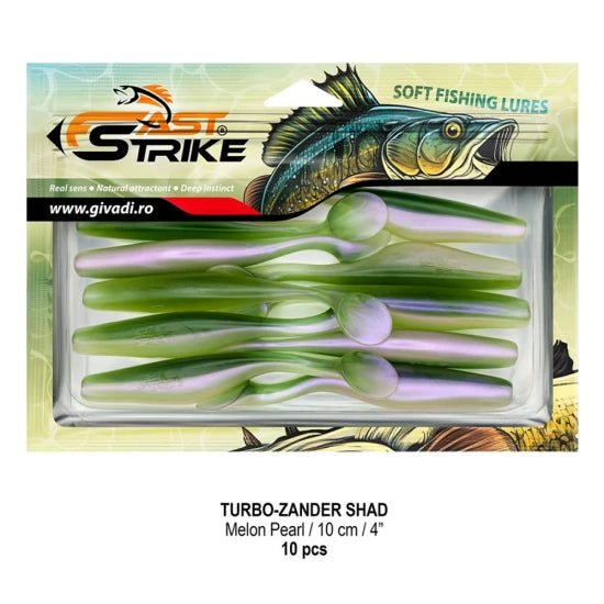 Shad Fast Strike Turbo Zander, 10cm, Melon Pearl, 10buc/pac