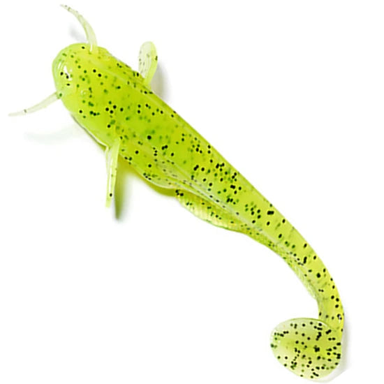 Shad Fishup Catfish, 7.5cm, 055 Chartreuse Black, 8buc/pac