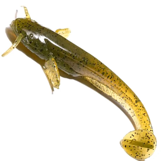 Shad Fishup Catfish, 7.5cm, 074 Green Pumpkin Seed, 8buc/pac
