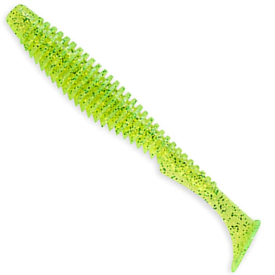 Shad Fishup U-shad, 10.1cm, Flo Chartreuse Green, 8buc/pac