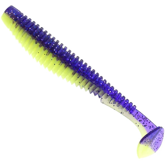 Shad Fishup U-shad, 221 Violet Lime, 10.1cm, 8buc/pac