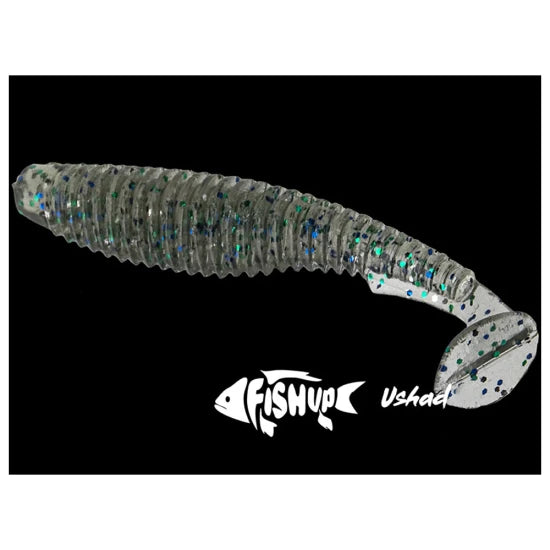 Shad Fishup U-shad, 221 Violet Lime, 10.1cm, 8buc/pac