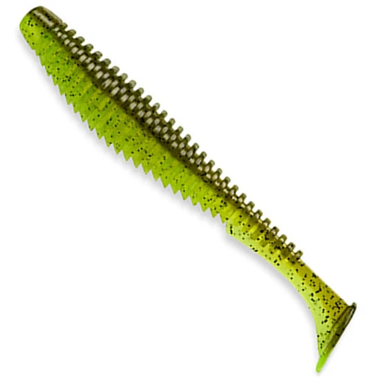 Shad Fishup U-shad, 7cm, Green Pumpkin Chartreuse, 9buc/pac