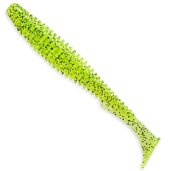 Shad Fishup U-shad, 9cm, Chartreuse Black, 8buc/pac