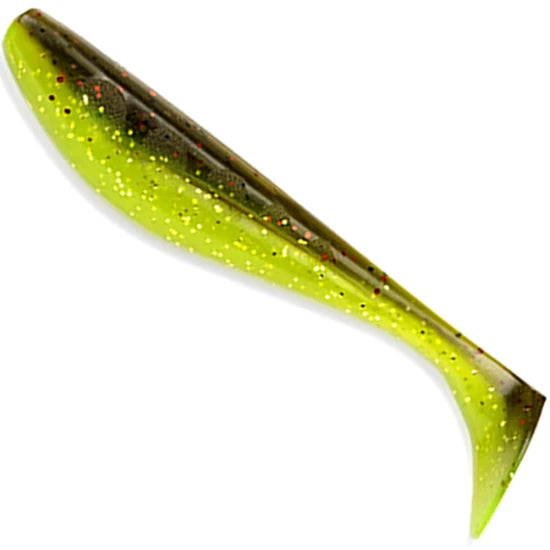Shad Fishup Wizzle Shad, 5cm, Green Pumpkin Flo Chartreuse, 10buc/pac