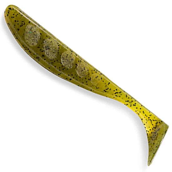 Shad Fishup Wizzle Shad, 5cm, Green Pumpkin Seed, 10buc/pac