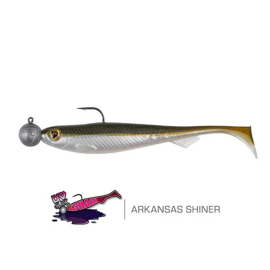 Shad Fox Rage Loaded Slick Shads, 11cm, Arkansas Shiner, Jig 3/0-12g, 5buc/pac