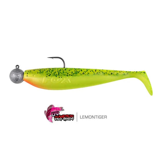 Shad Fox Rage Loaded Zander Pro Shads, 12cm, Lemon Tiger, Jig 4/0-50g, 5buc/pac