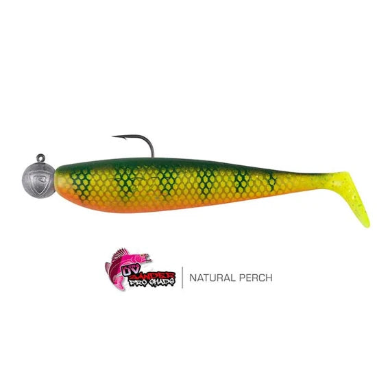 Shad Fox Rage Loaded Zander Pro Shads, 7.5cm, Natural Perch, Jig 1/0-5g, 5buc/pac