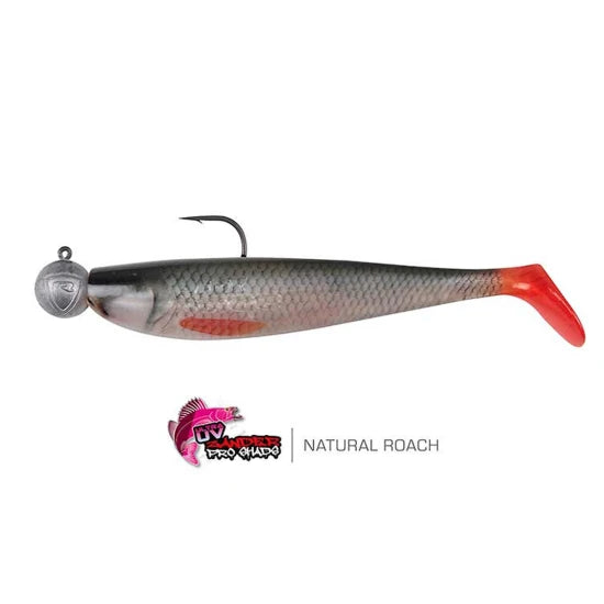 Shad Fox Rage Loaded Zander Pro Shads, 7.5cm, Natural Roach, Jig 1/0-5g, 5buc/pac