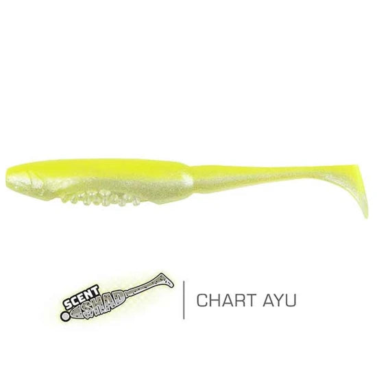 Shad Fox Rage Scent Shads, 13cm, Chartreuse Ayu, 5buc/pac