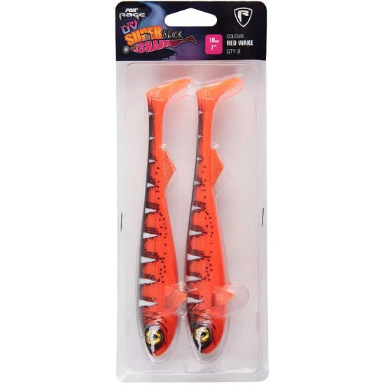 Shad Fox Rage Super Slik, Uv Red Wake, 23cm, 2buc/pac