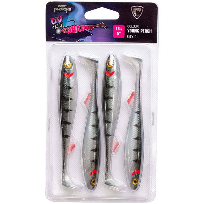 Shad FOX Rage Slick Shad UV Young Perch 11cm 4buc/blister