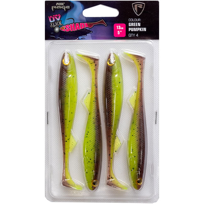 Shad FOX Rage Slick Shad Ultra UV Green Pumpkin 7cm 5buc/blister