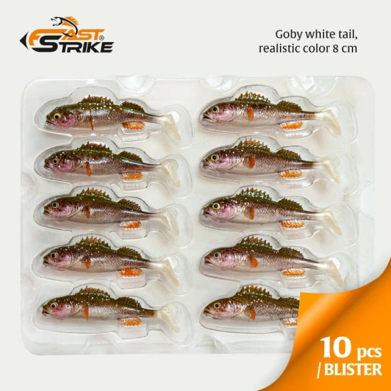 Shad Fast Strike Goby, Gwt Goby White Tail, 8cm, 5.8g, 10buc/pac