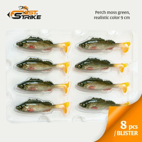 Shad Fast Strike Perch, Pmg Perch Moss Green, 9cm, 8.5g, 1buc/pac