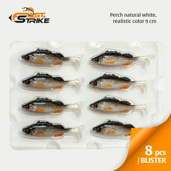 Shad Fast Strike Perch, Pnw Perch Natural White, 9cm, 8.5g, 1buc/pac