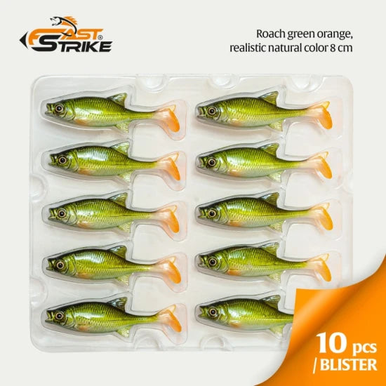 Shad Fast Strike Roach, Rgo Roach Green Orange, 8cm, 5g