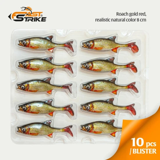 Shad Fast Strike Roach, Rgr Roach Gold Red, 8cm, 5g