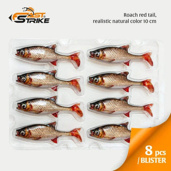 Shad Fast Strike Roach, Rrt Roach Red Tail, 10cm, 9g