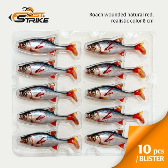 Shad Fast Strike Roach, Rwr Roach Wounded Realistic, 8cm, 5g