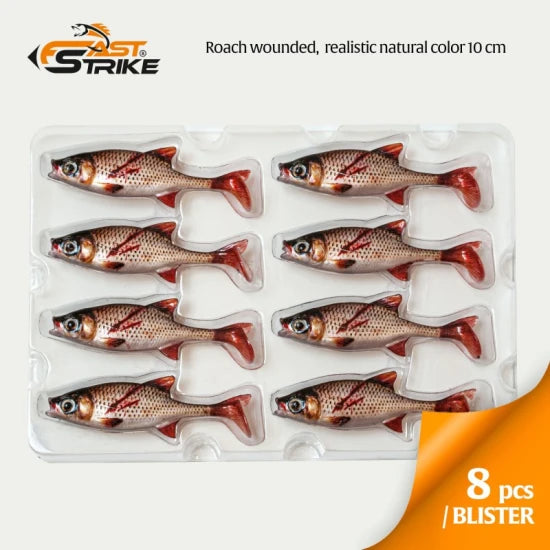 Shad Fast Strike Roach, Rwrr Roach Wounded Realistic Red, 10cm, 9g