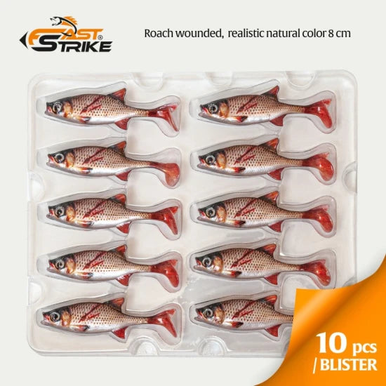 Shad Fast Strike Roach, Rwrr Roach Wounded Realistic Red, 8cm, 5g