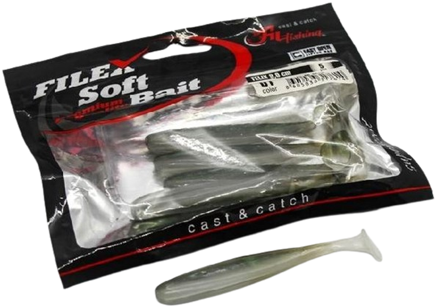 Shad Filfishing Filex Felix, Culoare 01, 9cm, 5buc/pac