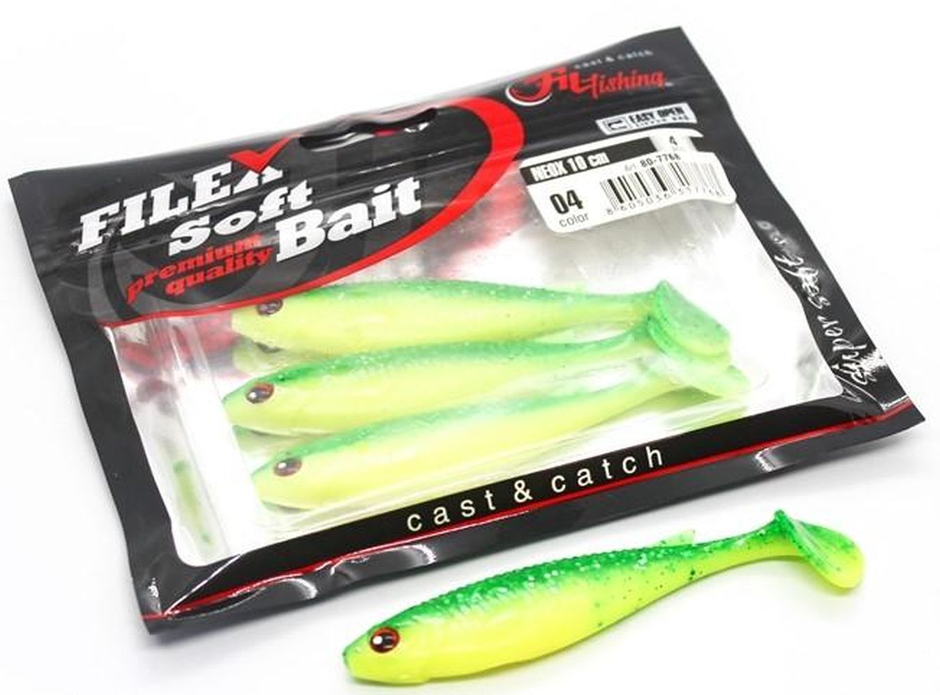 Shad Filfishing Filex Neox, Culoare 05, 10cm, 4buc/pac