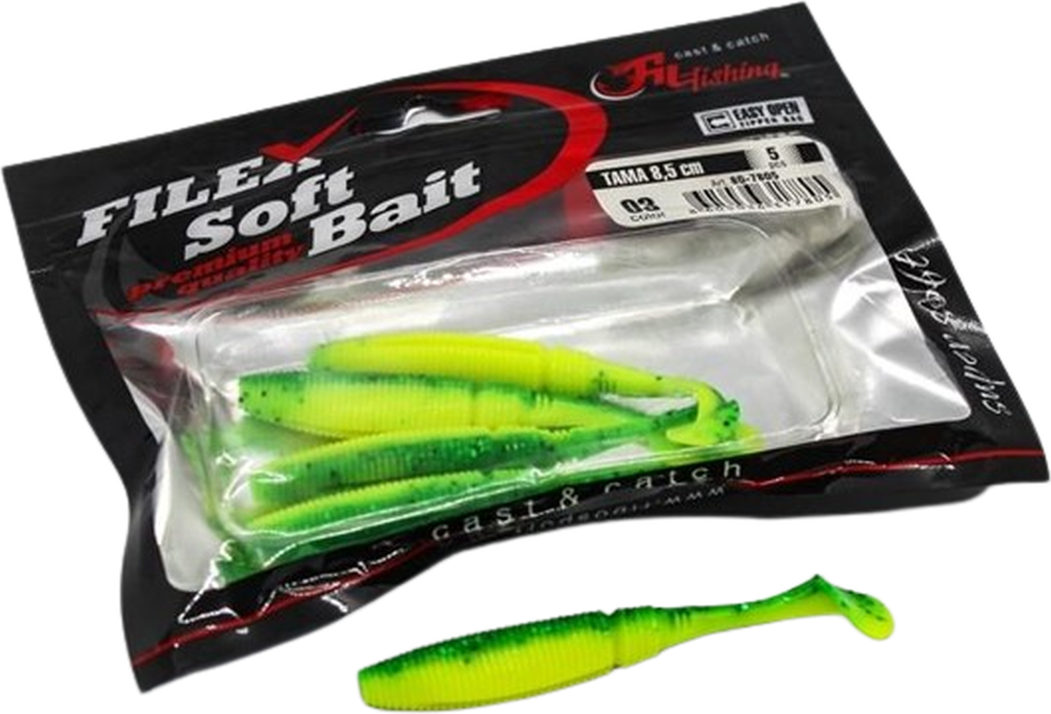 Shad Filfishing Filex Tama, Culoare 03, 8.5cm, 5buc/pac