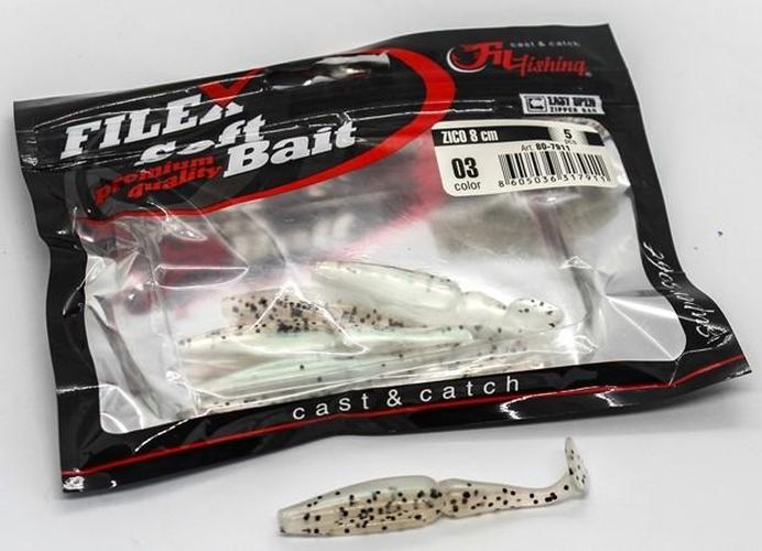 Shad Filfishing Filex Zico, Culoare 03, 8cm, 5buc/pac