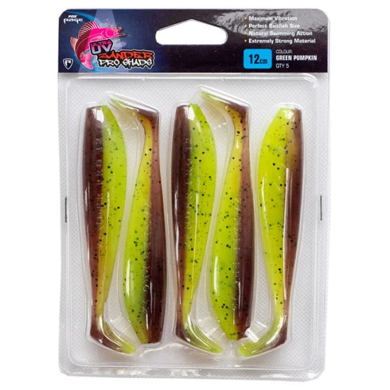 Shad Fox Rage Zander Pro Ultra Uv - Green Pumpkin, 7.5cm, 5buc/plic