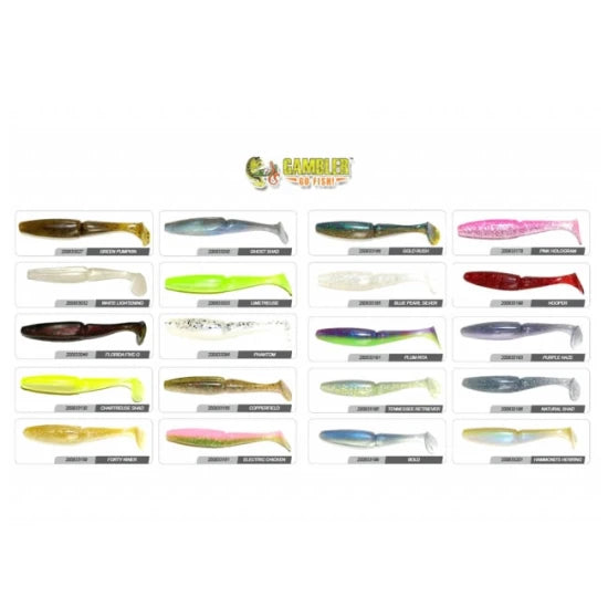 Shad Gambler Little Ez, Fire Tiger, 9.5cm, 9buc/plic