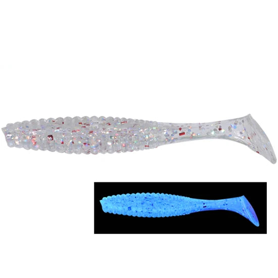 Shad Hide Up Stagger Original 1.5" Salt, S-01 Uv Jako, 4cm, 8buc/pac