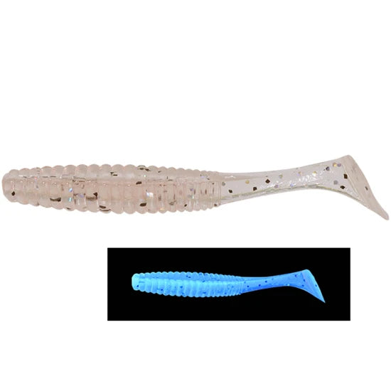 Shad Hide Up Stagger Original 1.5" Salt, S-12 Keimura Peach Candy Uv, 4cm, 8buc/pac