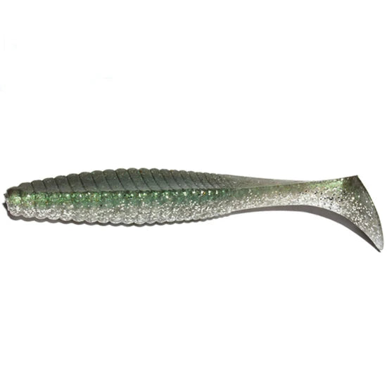 Shad Hide Up Stagger Original 3" Salt, S-03 Silver Shad Green, 7.6cm, 4.5 G, 10buc/pac