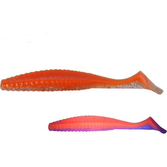 Shad Hide Up Stagger Original 3" Salt, Sn-17 Uv Holo Orange, 7.6cm, 4.5 G, 10buc/pac