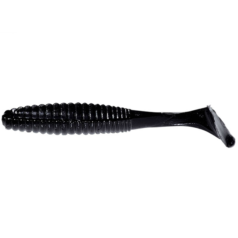 Shad Hide Up Stagger Original 4&quot;, 109 Black Solid, 10.2cm, 10g, 8buc/pac