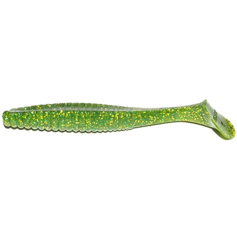 Shad Hide Up Stagger Original 4&quot;, 111 Chart Green Gold Flake, 10.2cm, 10g, 8buc/pac
