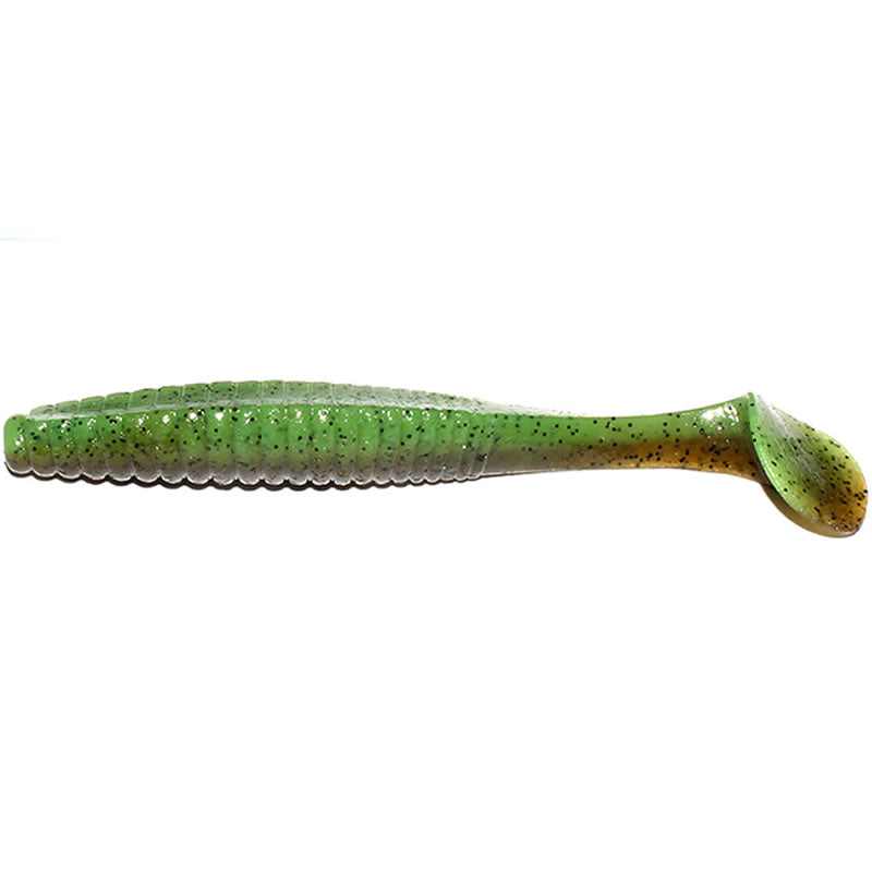 Shad Hide Up Stagger Original 4&quot;, 140 Green Pumpkin Dark Chart, 10.2cm, 10g, 8buc/pac