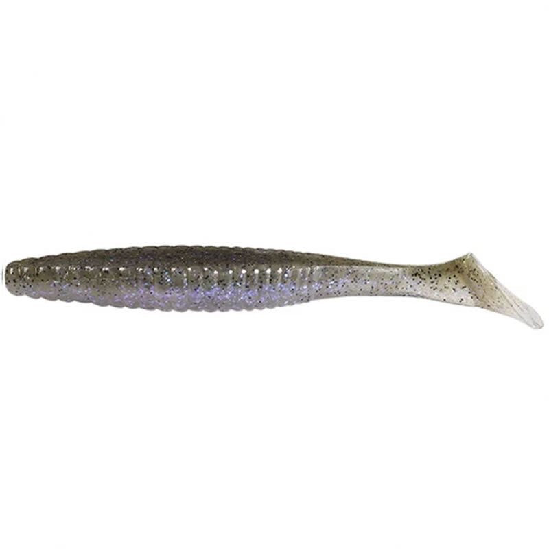 Shad Hide Up Stagger Original 4&quot;, 142 Light Green Pumpkin Black Blue Flk, 10.2cm, 10g, 8buc/pac