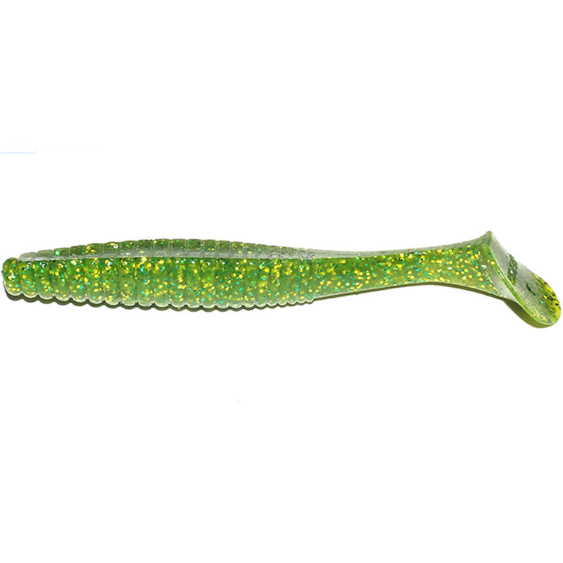 Shad Hide Up Stagger Original 5&quot;, 111 Chart Green Gold Flake, 12.7cm, 14.5g, 6buc/pac
