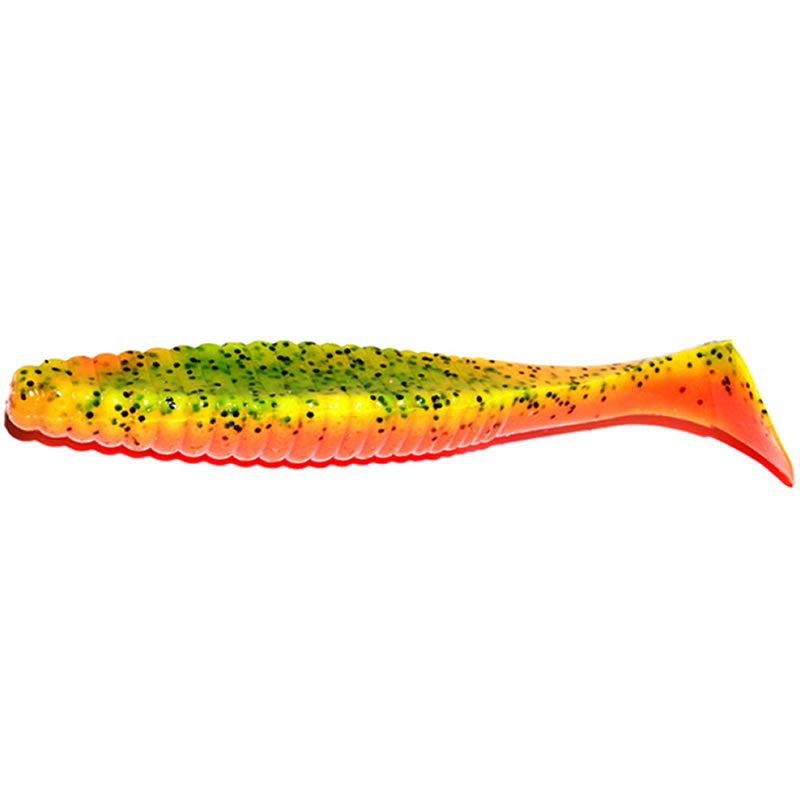 Shad Hide Up Stagger Original Salt 4&quot;, S-06 Chart Orange Black Flake, 10.2cm, 10g, 8buc/pac